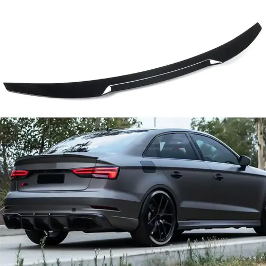 Rear Spoiler For Audi A3/A3 S Line/S3/RS3 8V (Sedan) – Sport Look, Gloss Black