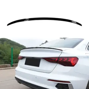Rear Spoiler Voor Audi A3 8Y (Sedan) – S3 Look, Hoogglans Zwart