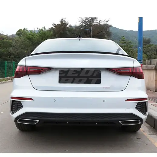 Rear Spoiler For Audi A3/A3 S Line/S3/RS3 8Y (Sedan) – S3 Look, Gloss Black