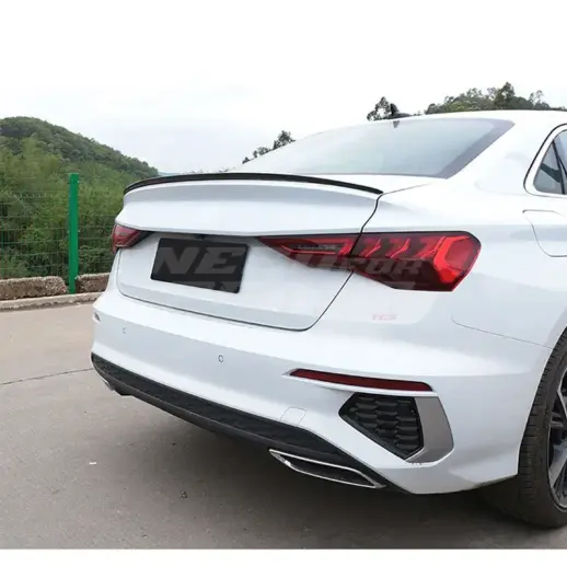 Rear Spoiler For Audi A3/A3 S Line/S3/RS3 8Y (Sedan) – S3 Look, Gloss Black