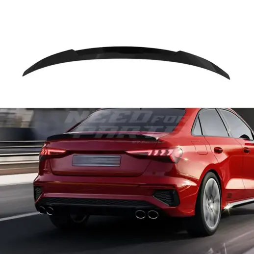 Rear Spoiler For Audi A3/A3 S Line/S3/RS3 8Y (Sedan) – Sport Look, Gloss Black