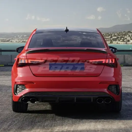 Rear Spoiler For Audi A3/A3 S Line/S3/RS3 8Y (Sedan) – Sport Look, Gloss Black