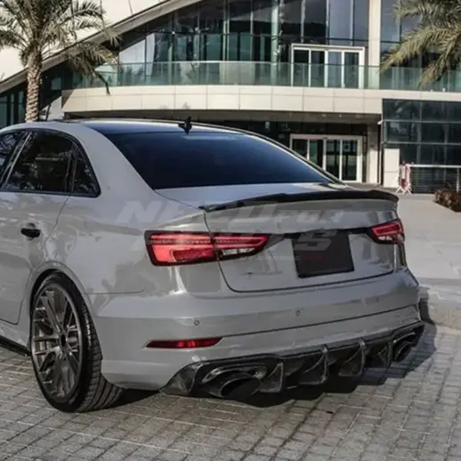Rear Spoiler For Audi A3/A3 S Line/S3/RS3 8Y (Sedan) – Sport Look, Gloss Black
