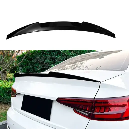 Rear Spoiler For Audi A4/A4 S Line/S4 B9 (Sedan) – Racing Look, Gloss Black