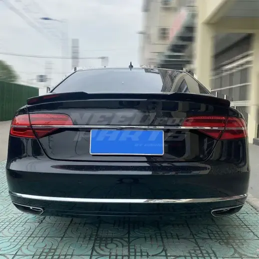 Rear Spoiler For Audi A8/A8 S Line/S8 D5 (Sedan) – Sport Look, Gloss Black