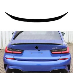 Rear Spoiler Voor BMW 3 Series G20 – M Performance Look, Hoogglans Zwart