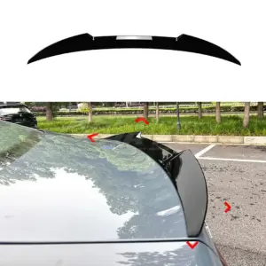 Rear Spoiler Voor BMW 5 Series G60 – M4 Look, Hoogglans Zwart