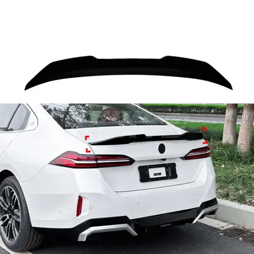 Rear Spoiler For BMW 5 Series G60 (2023-present) Standard & M Sport & i5 M60 Only – Racing Look, Gloss Black