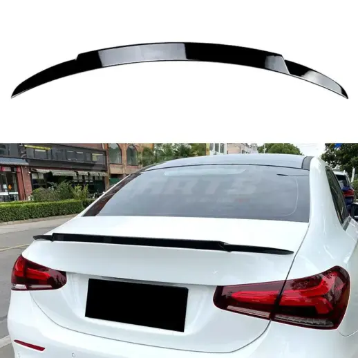Rear Spoiler For Mercedes A Class V177 Standard & AMG Line & A35 AMG Only – Racing Look, Gloss Black