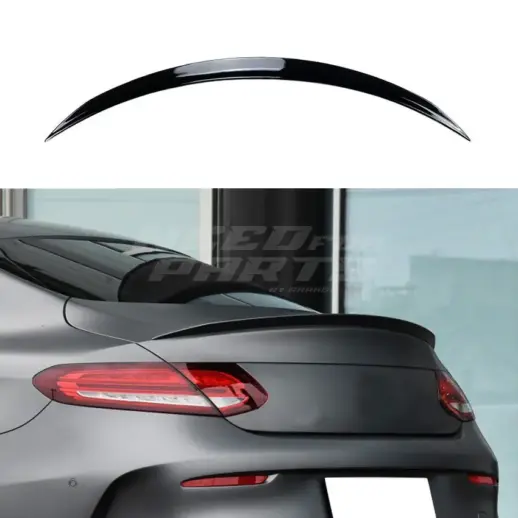 Rear Spoiler For Mercedes C Class C205 Standard & AMG Line & C43 AMG & C63 AMG Only – AMG Look, Gloss Black