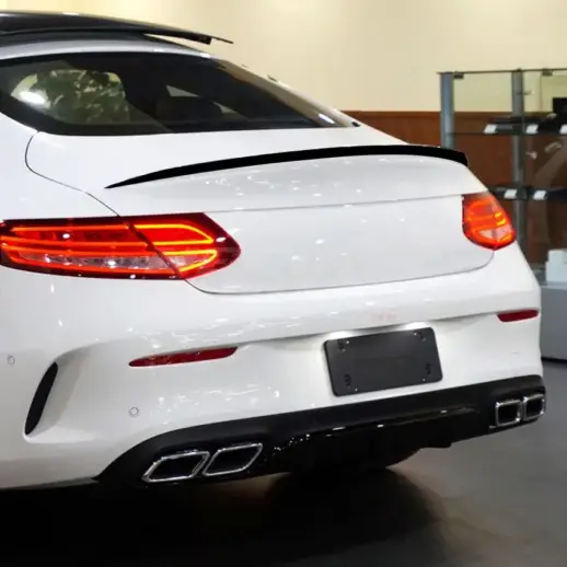 Rear Spoiler For Mercedes C Class C205 Standard & AMG Line & C43 AMG & C63 AMG Only – AMG Look, Gloss Black