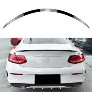 Rear Spoiler Voor Mercedes C Class C205 – Racing Look, Hoogglans Zwart