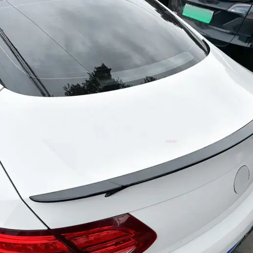 Rear Spoiler For Mercedes C Class C205 Standard & AMG Line & C43 AMG & C63 AMG Only – Racing Look, Gloss Black