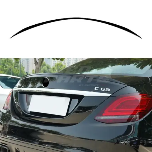 Rear Spoiler For Mercedes C Class W205 Standard & AMG Line & C43 AMG & C450 AMG & C63 AMG Only – AMG Look, Gloss Black