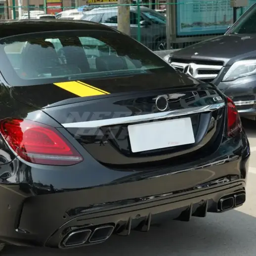 Rear Spoiler For Mercedes C Class W205 Standard & AMG Line & C43 AMG & C450 AMG & C63 AMG Only – AMG Look, Gloss Black