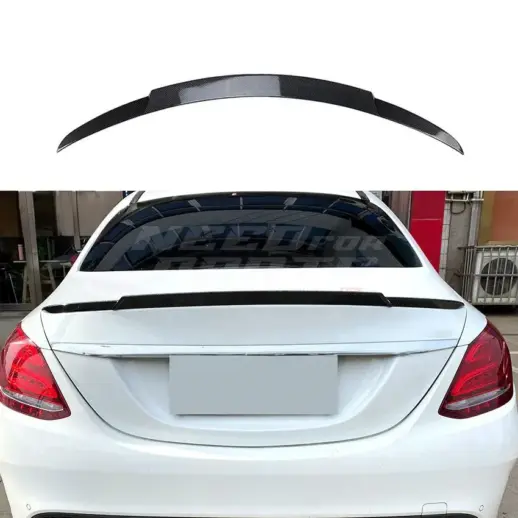 Rear Spoiler For Mercedes C Class W205 Standard & AMG Line & C43 AMG & C450 AMG & C63 AMG Only – Racing Look, Carbon Look