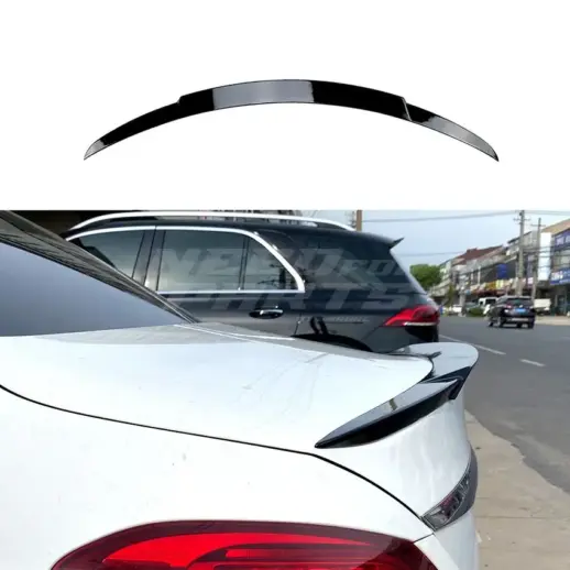Rear Spoiler For Mercedes C Class W205 Standard & AMG Line & C43 AMG & C450 AMG & C63 AMG Only – Racing Look, Gloss Black