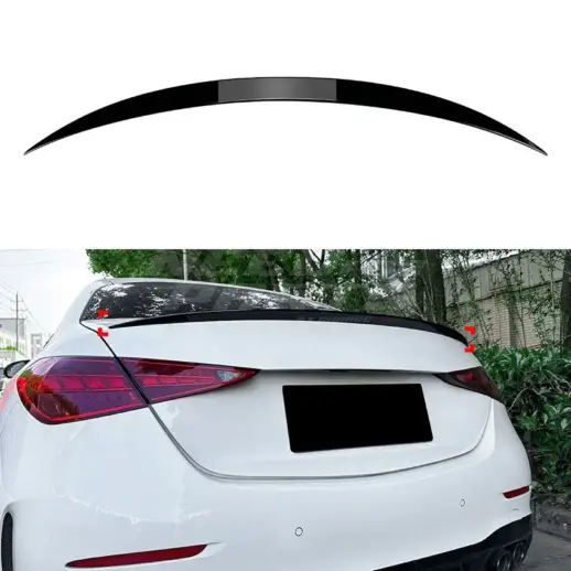Rear Spoiler For Mercedes C Class W206 Standard & AMG Line & C43 AMG & C63 AMG Only – Racing Look, Gloss Black