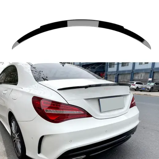 Rear Spoiler For Mercedes CLA Class C117 Standard & AMG Line & CLA45 AMG Only – Racing Look, Gloss Black