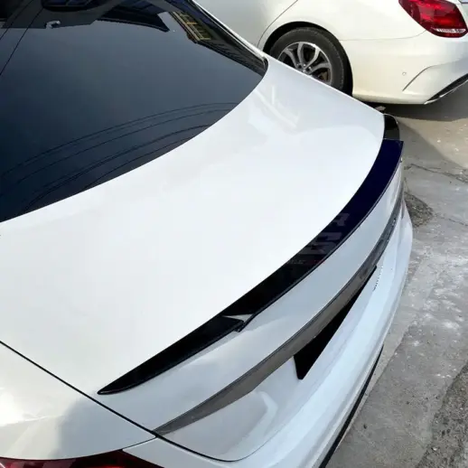 Rear Spoiler For Mercedes E Class W213 Standard & AMG Line & E43 AMG & E53 AMG & E63 AMG Only – Racing Look, Gloss Black