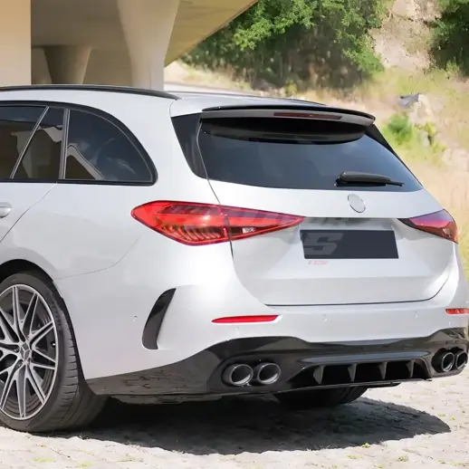Roof Spoiler For Mercedes C Class S206 Standard & AMG Line & C43 AMG & C63 AMG Only – AMG Look, Gloss Black