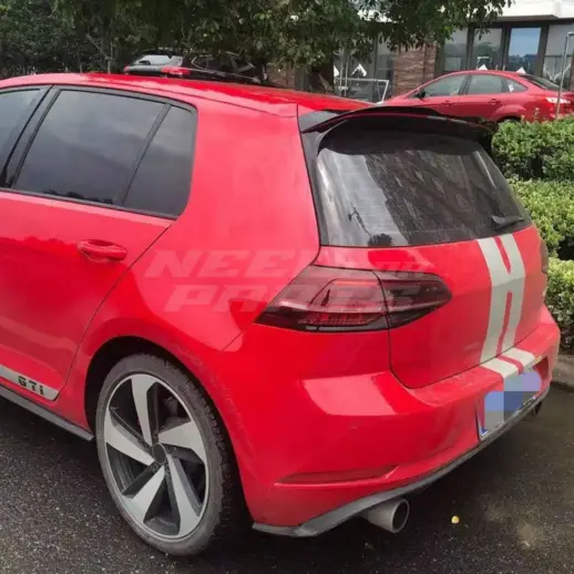 Roof Spoiler For Volkswagen Golf 7/7.5 (Hatchback) Standard & R Line & GTD & GTE & GTI & R Only – GTI Look, Gloss Black