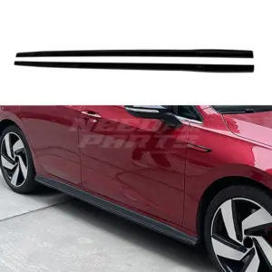 Side Skirt Extensions Voor Volkswagen Golf 8 (Hatchback & Variant) Standard & R Line & GTD & GTE & GTI – Sport Look, Hoogglans Zwart