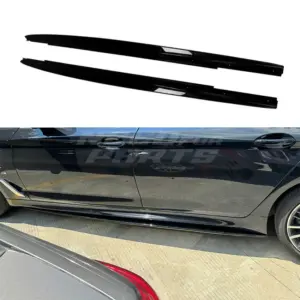 Side Skirts Voor BMW 5 Series G30/G31 M Sport & M550i & M550d – M Performance Look, Hoogglans Zwart