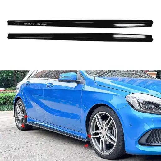Side Skirts For Mercedes A Class W176 AMG Line Only – AMG Look, Gloss Black