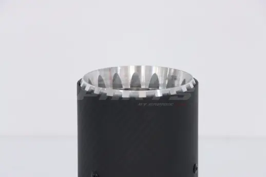 Silver Gearwheel Matte Carbon Exhaust Tip 89mm
