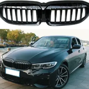 Grille Voor BMW 3 Series G20/G21 Pre-LCI – M Performance Look, Hoogglans Zwart