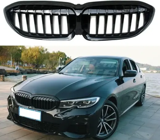 Single Line Grille For BMW 3 Series G20/G21 Pre-LCI Standard & M Sport & M340d & M340i Only – M Performance Look, Gloss Black