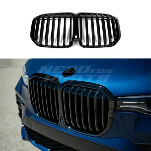 Single Line Grille For BMW X7 G07 Pre-LCI Standard & M Sport & M50d & M50i Only – M Performance Look, Gloss Black