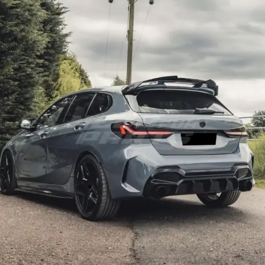 Spoiler Extension For BMW 1 Series F40 (2019-2024) M Sport & M135i Only – Racing Look, Gloss Black