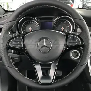 Steering Wheel Trim Voor Mercedes A Class/C Class/CLA/E Class/GLA/GLE – AMG Look, Hoogglans Zwart