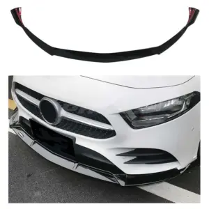 Front Splitter Voor Mercedes A Class V177/W177 Pre-Facelift AMG Line & A35 AMG – Sport Look, Hoogglans Zwart