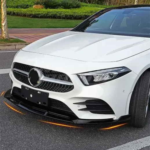 Voorspoiler voor Mercedes A Class V177/W177 Pre-Facelift AMG Line & A35 AMG – Sport Look, Hoogglans Zwart