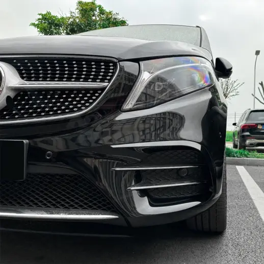 Aero flaps voorbumper voor Mercedes Vito W447 – AMG Look, Hoogglans Zwart