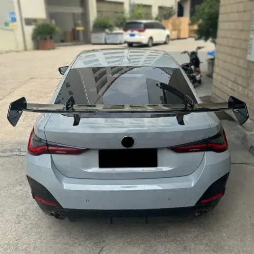GT-wing met driehoekige steunen – Racing Look, Hoogglans Zwart