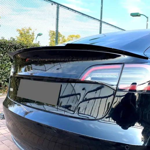 Achterspoiler voor Tesla Model 3 M3 Pre-Facelift – Super Sport Look, Hoogglans Zwart