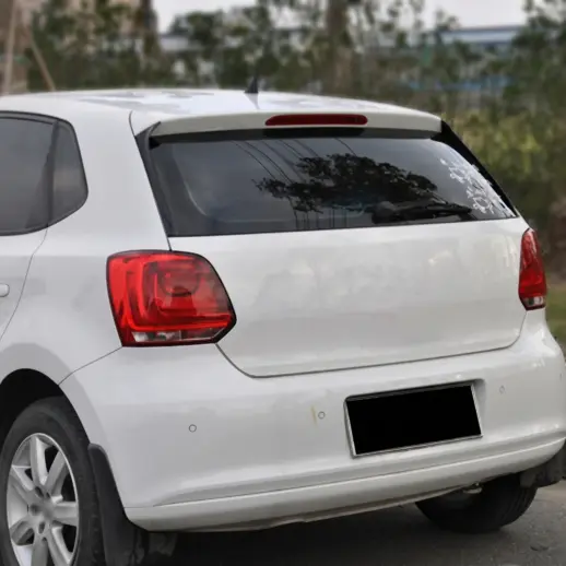 Achterraam zijspoilers voor Volkswagen Polo 5 (Hatchback) Standard & R Line & GTI – Sport Look, Hoogglans Zwart