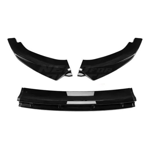 Voorspoiler voor Volkswagen Tiguan 3 (SUV) R Line – Sport Look, Hoogglans Zwart