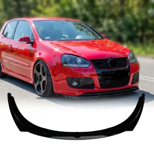 Voorspoiler voor Volkswagen Golf 5 (Hatchback) GTI – Sport Look, Hoogglans Zwart