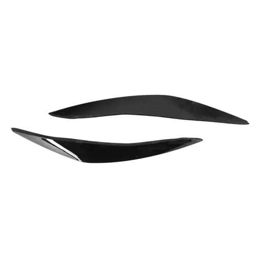 Koplampspoilers voor BMW 5 Series F10/F11 – M Performance Look, Hoogglans Zwart