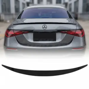 Rear Spoiler Voor Mercedes S Class W223 – Sport Look, Hoogglans Zwart