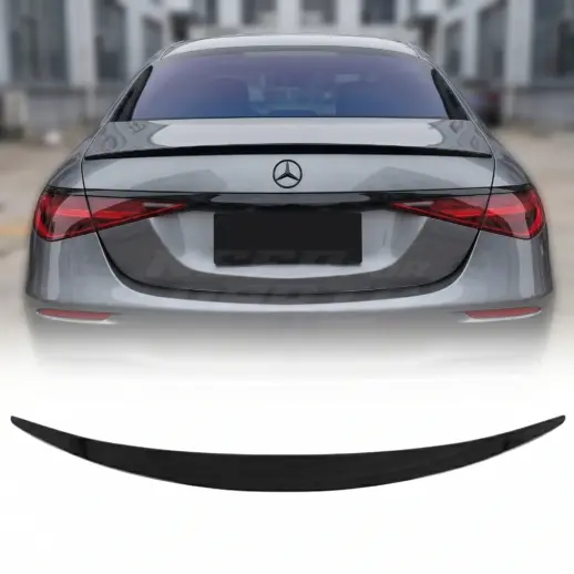 Achterspoiler voor Mercedes S Class W223 – Sport Look, Hoogglans Zwart