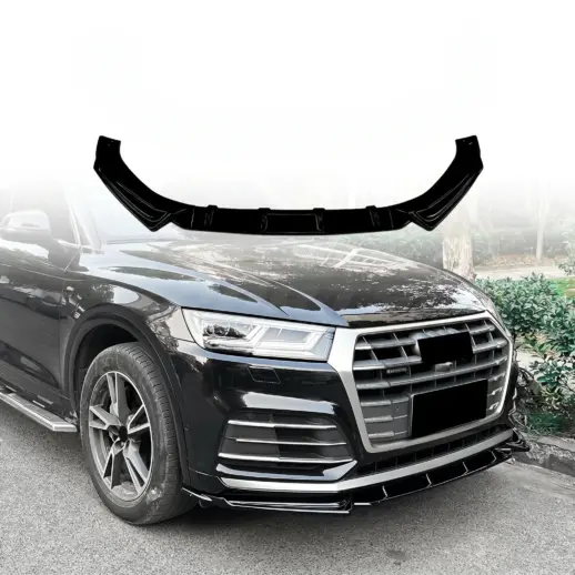Voorspoiler voor Audi Q5 S Line/SQ5 FY (SUV) Pre-Facelift – Sport Look, Hoogglans Zwart
