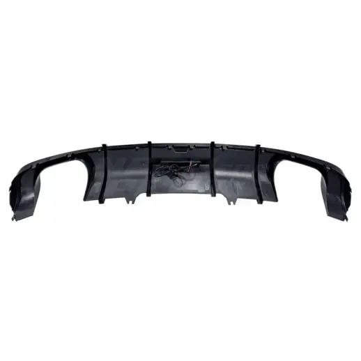 Diffuser met LED-remlicht voor Audi A4 S Line/S4 B9 (Sedan) Pre-Facelift – OO-OO – S4 Look, Hoogglans Zwart