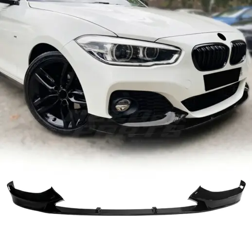 Voorspoiler voor BMW 1 Series F20/F21 LCI M Sport & M140 & M135 – M Performance Look, Hoogglans Zwart