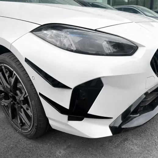 Canards voorbumper voor BMW 1 Series F70 M Sport & M135 – Super Sport Look, Hoogglans Zwart